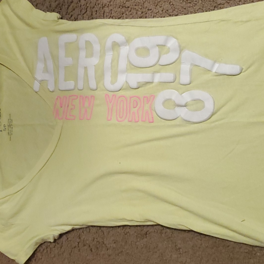 Short sleeve, lightly worn, yellow Aeropostale tee